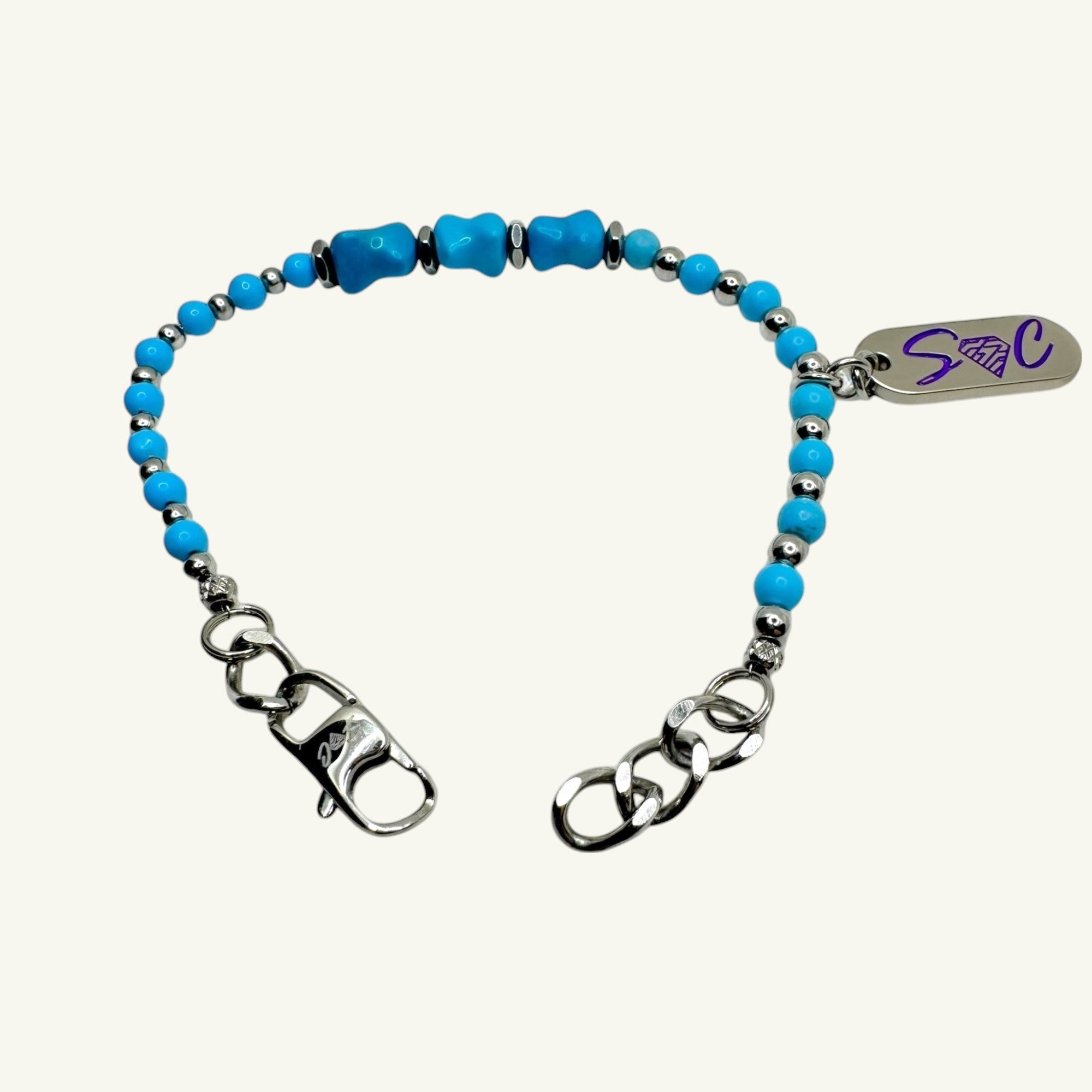 Bracciale Howlite azzurra Sharifa Crystals